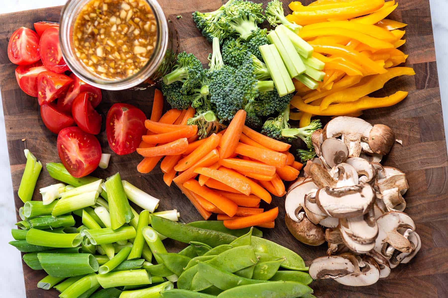 Vegetable stir fry Ingredients