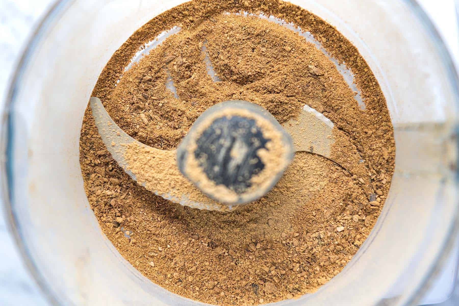 Mushroom Powder in a food processor