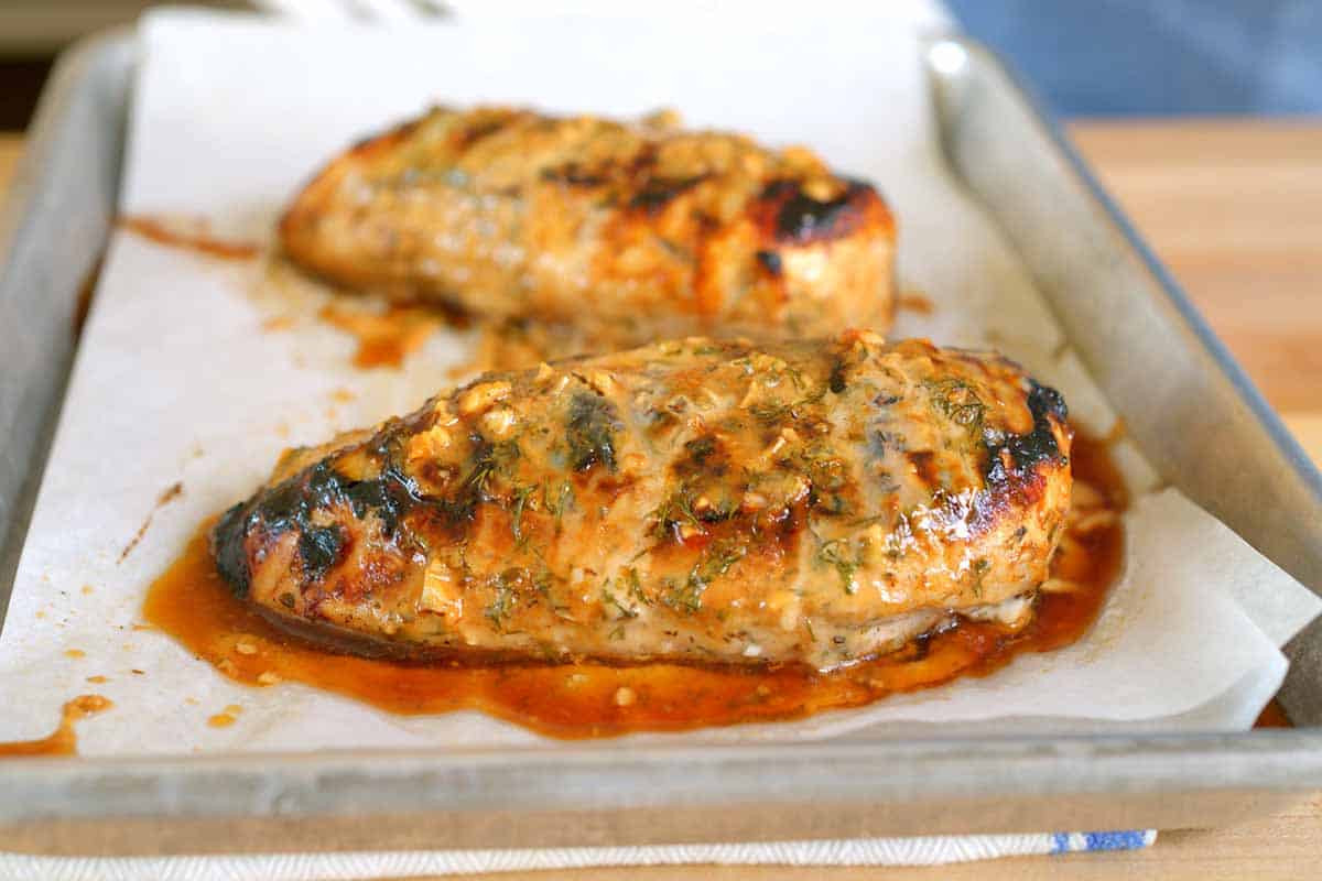 Greek marinated chicken for chicken caesar