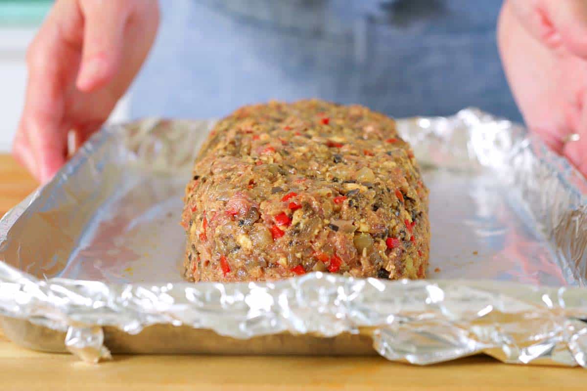 Forming meatloaf on a sheet pan instead of in a loaf pan