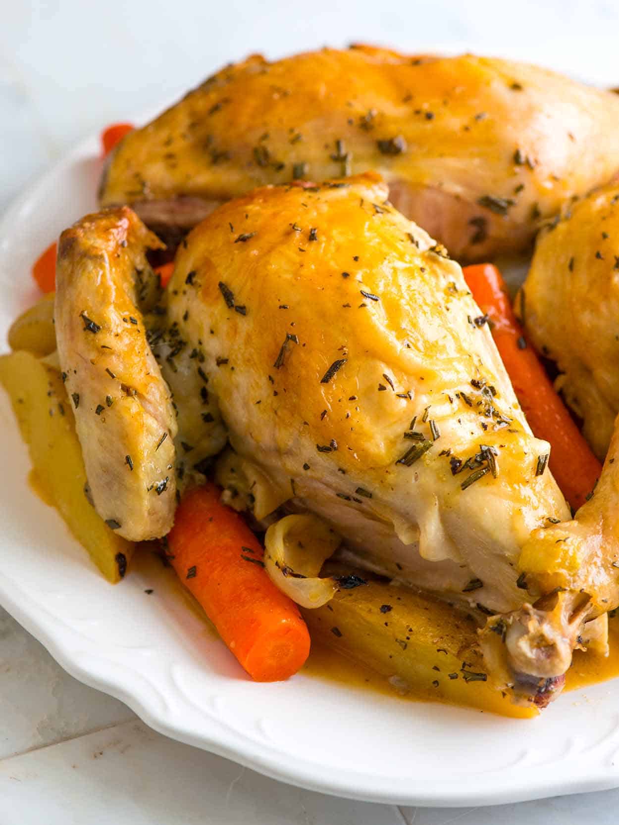 Roasted Spatchcock Chicken with Vegetables
