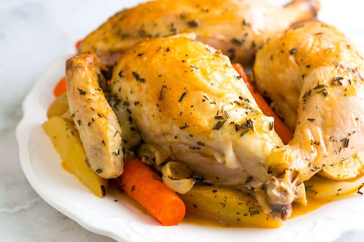 Lemon Roasted Spatchcock Chicken
