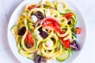 Mediterranean Zucchini Noodle Salad