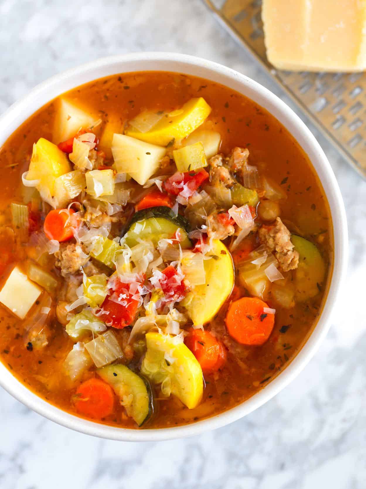 Minestrone Soup with Sausage