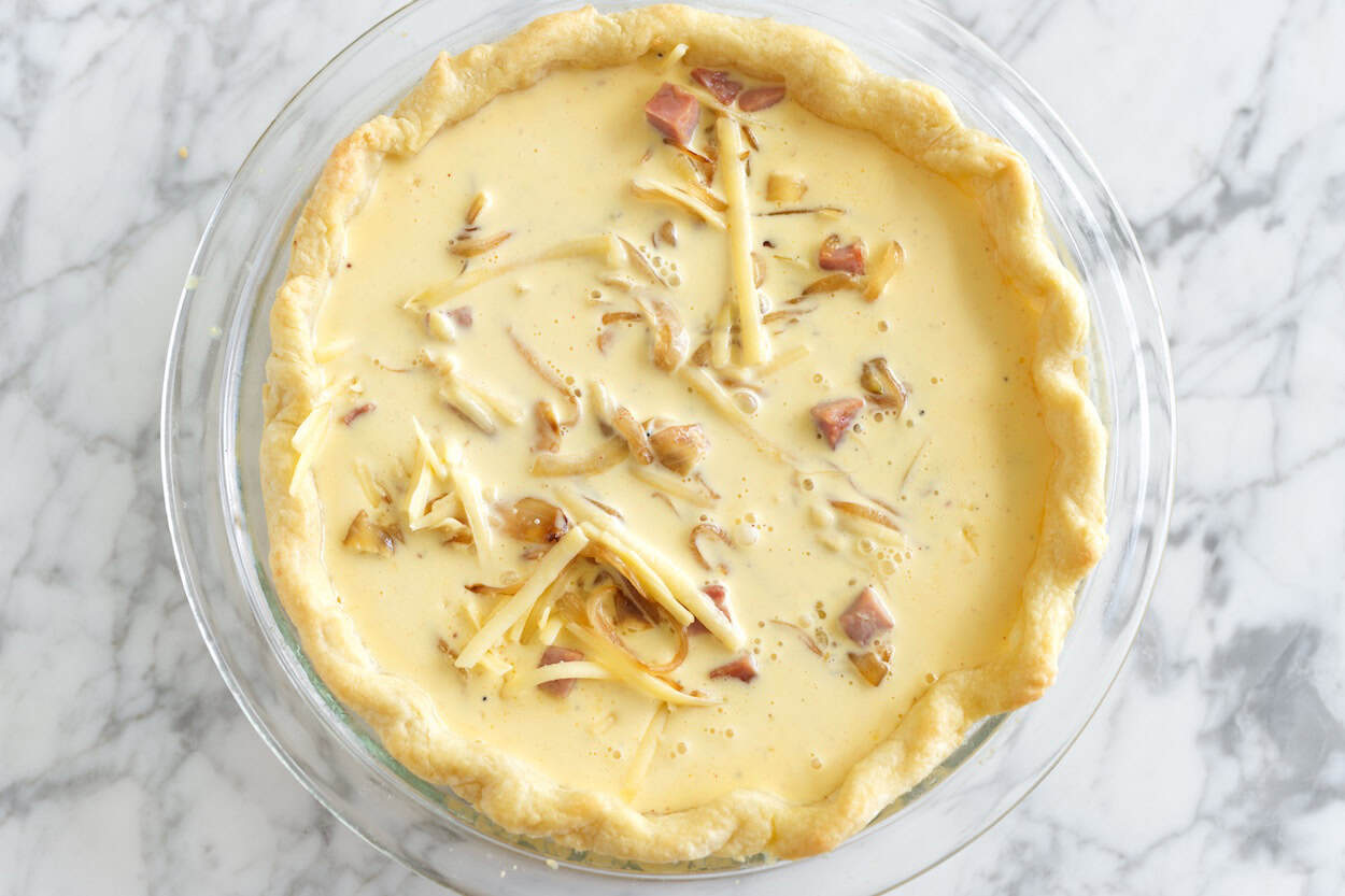 Quiche ready to bake