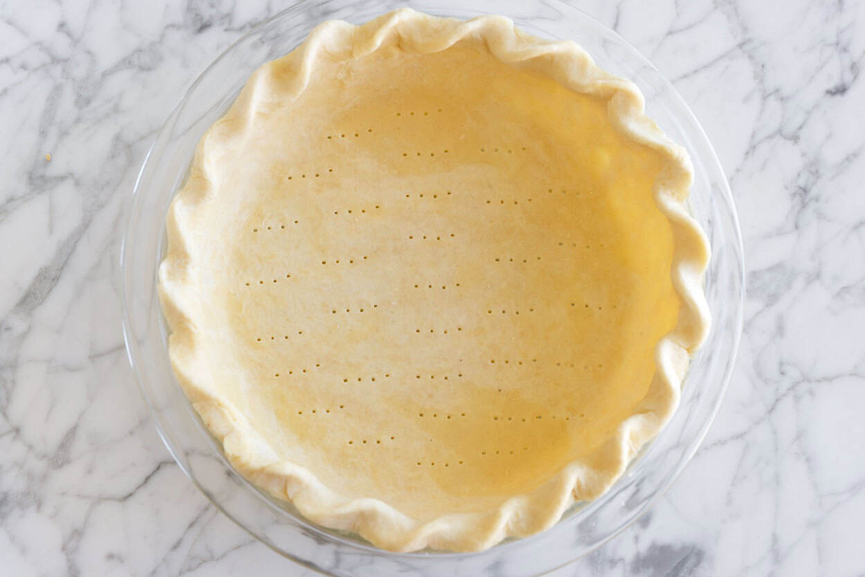 Pie crust ready for quiche