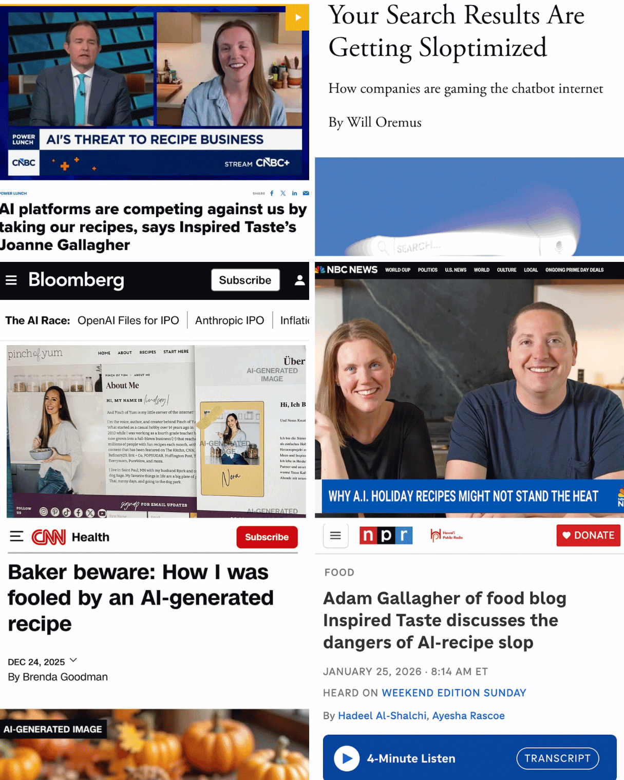 Adam and Joanne Gallagher AI Recipe Advocacy Press