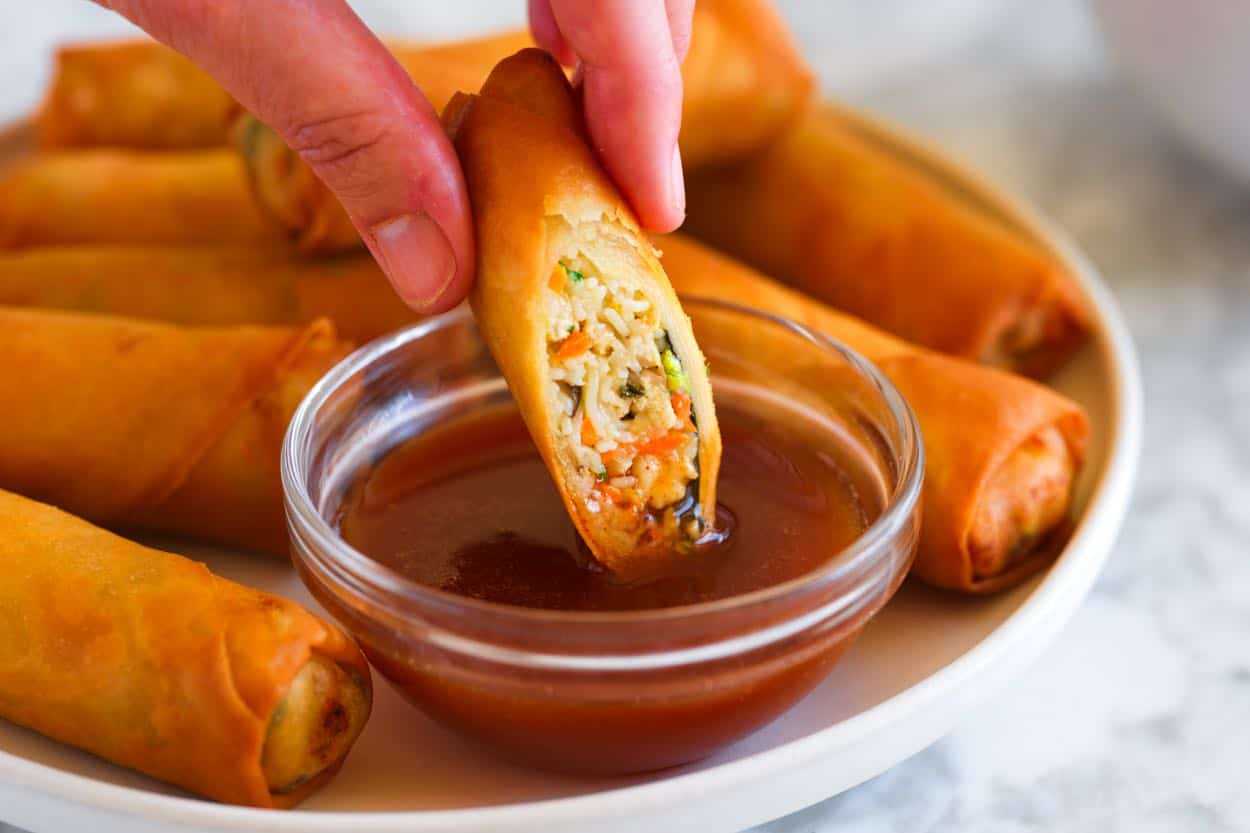 Crispy Chicken Spring Rolls
