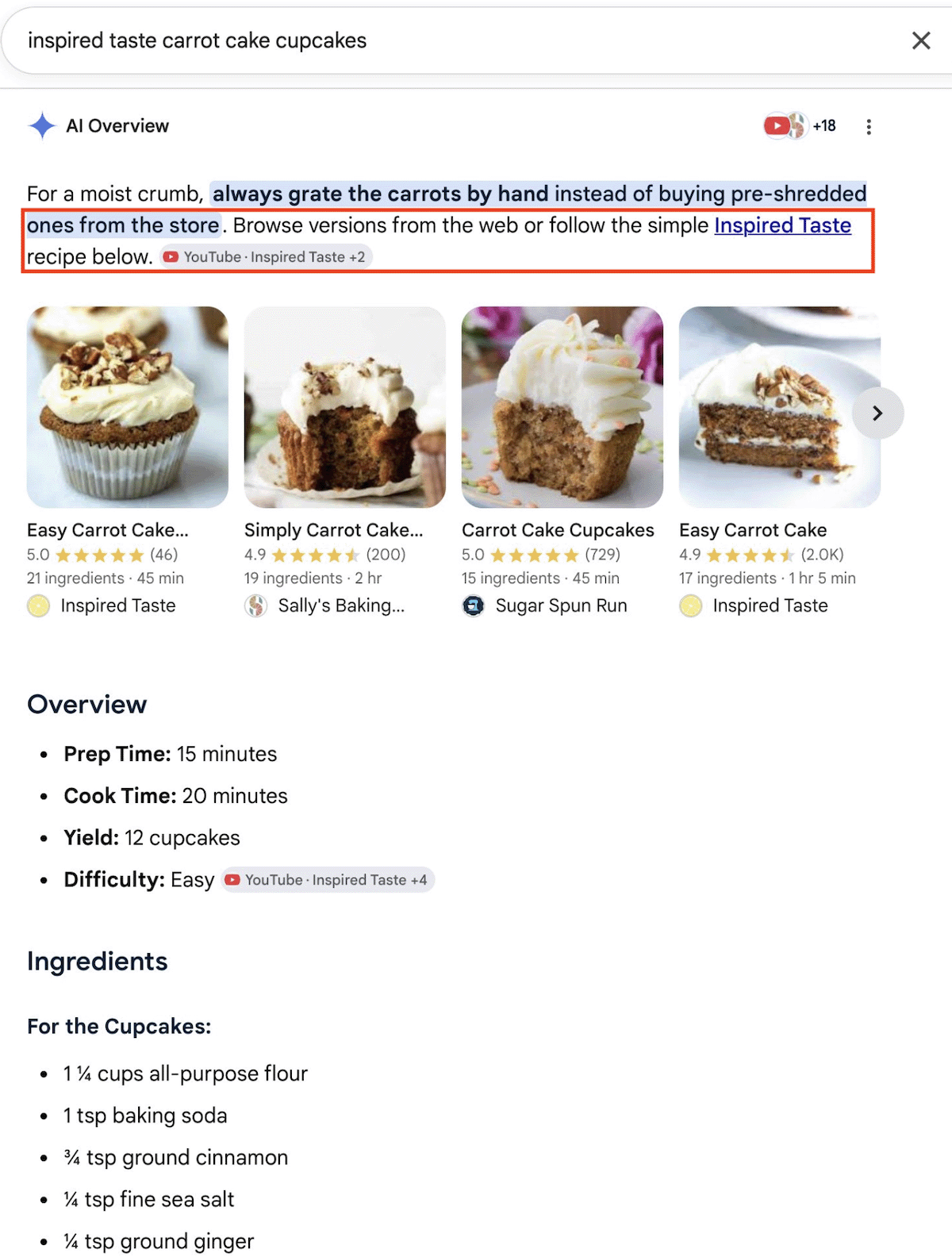 Google AI Mode Frankenstein Recipe Example
